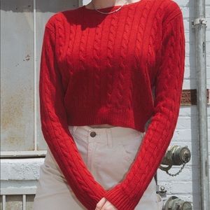 Brandy Melville Red Olsen Sweater